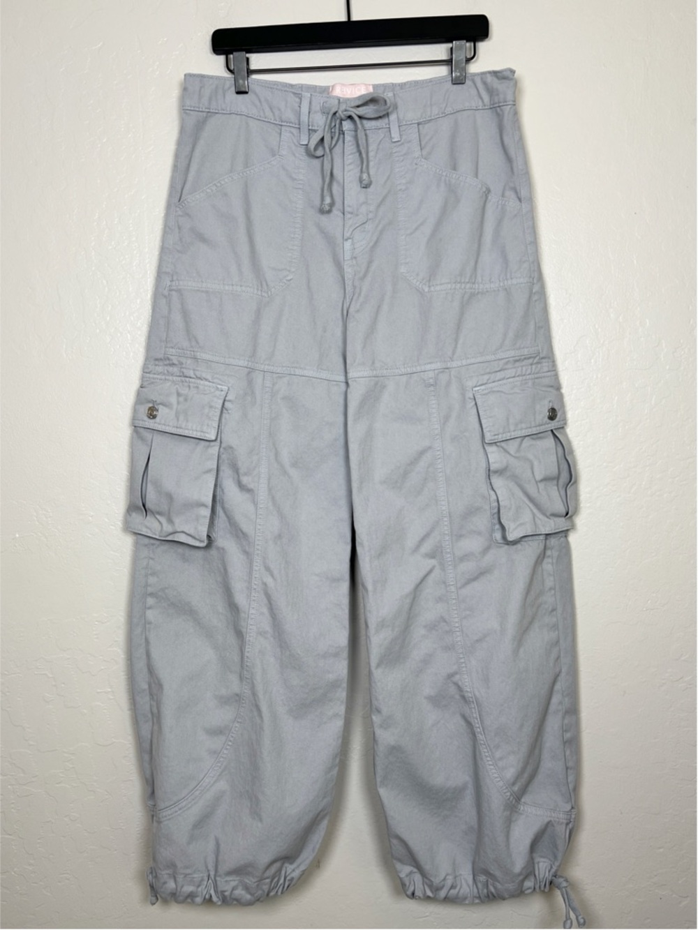 REVICE Women’s Size S Light‎ Gray Maverick Wide-Leg Cargo Pant